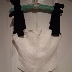 Elegant Black and White Women's Crop Top (From A Runway Collection!)